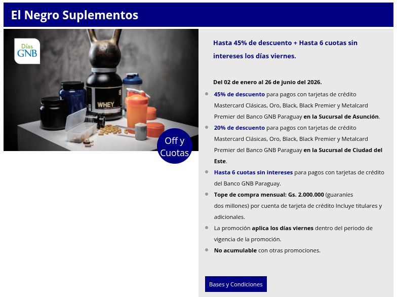 GNB - EL NEGRO SUPLEMENTOS ENE JUN 2026