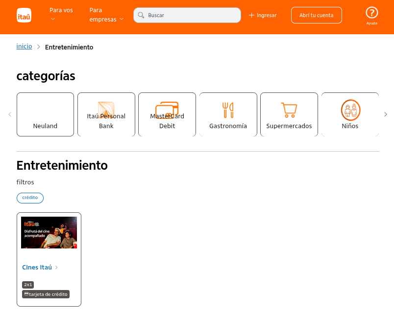 ITAU - ENTRETENIMIENTO MAR 2026