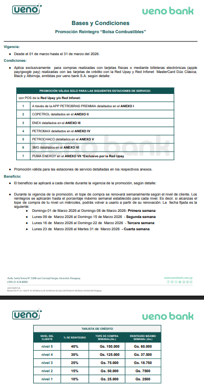 UENO - COMBUSTIBLES MAR 2026