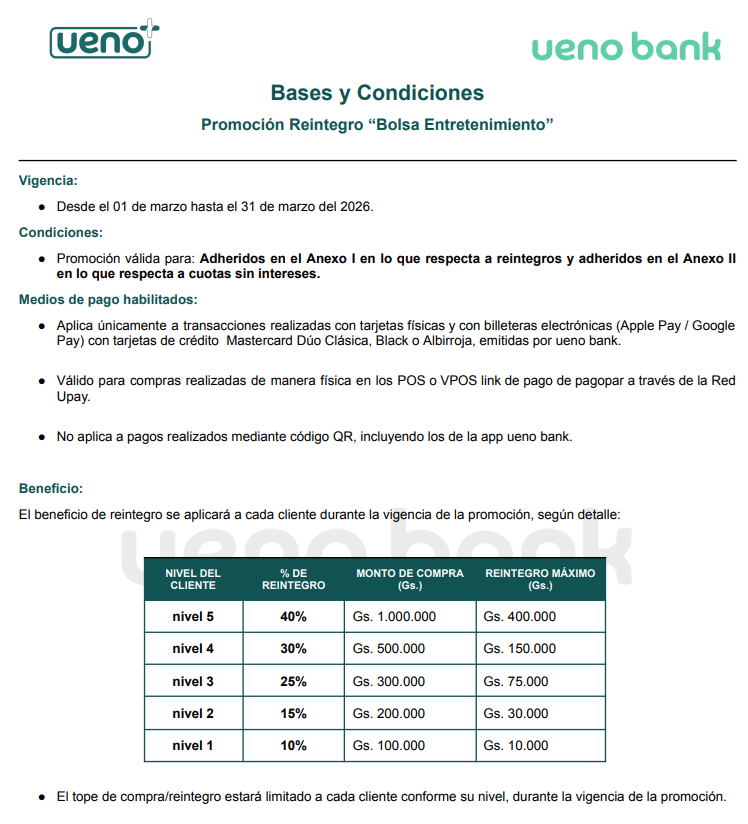 UENO - ENTRETENIMIENTO MAR 2026