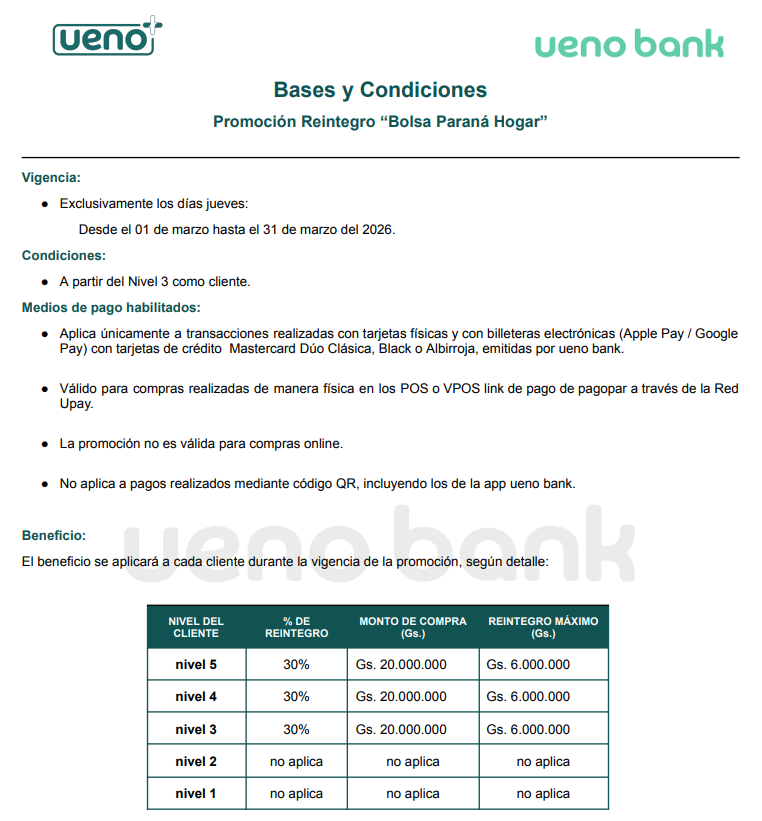 UENO - PARANA HOGAR MAR 2026
